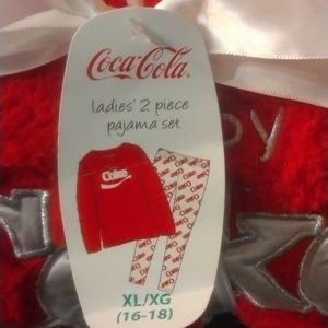 Coca Cola 2 Piece Pajama Set Cozy winter look.